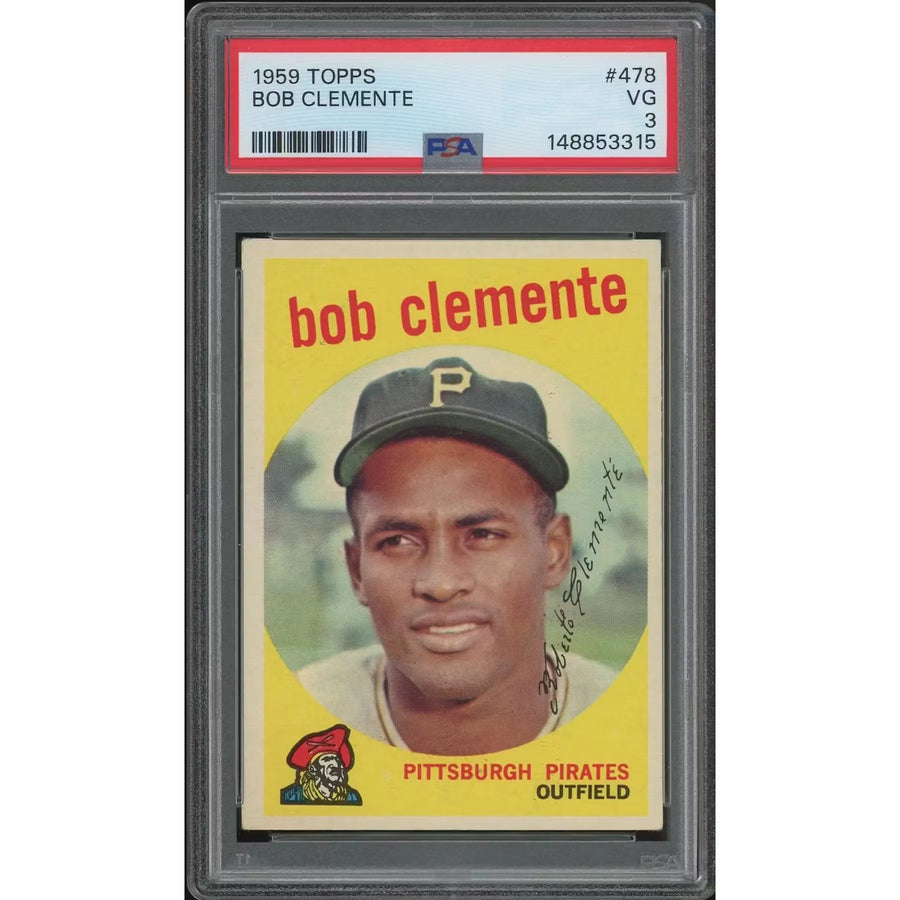 1959 Topps Baseball Roberto Clemente #478 | PSA 3 VG