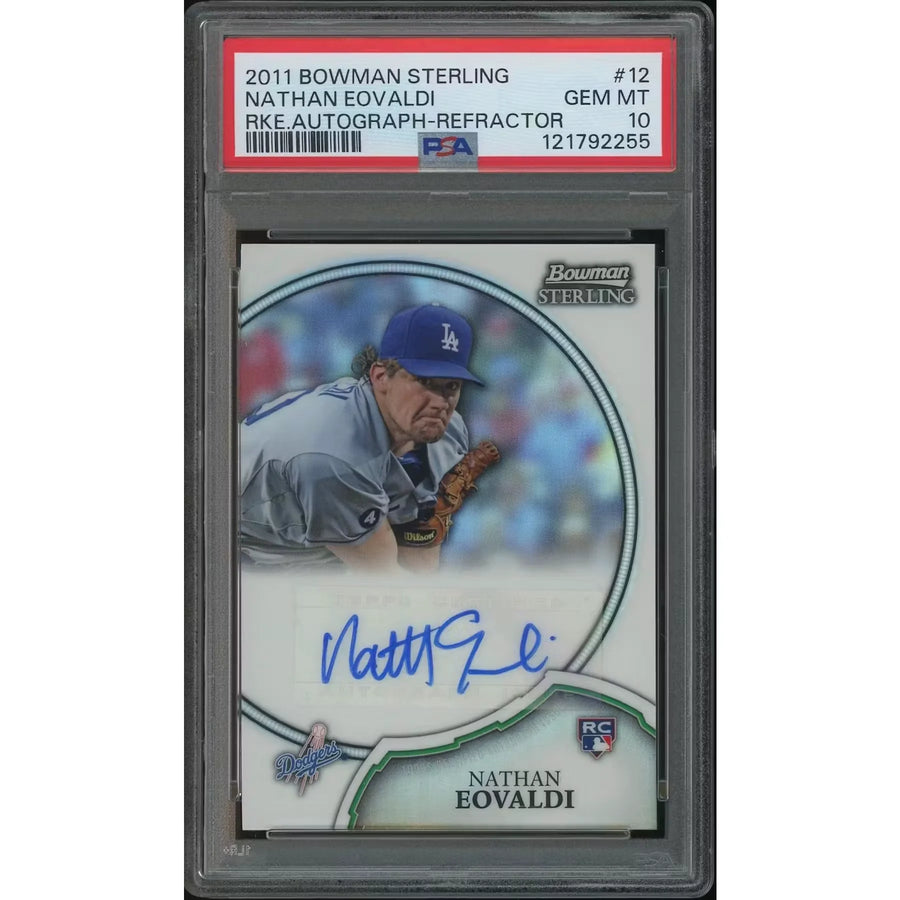 Nathan Eovaldi Signed 2011 Bowman Sterling Rookie Card | PSA 10 Gem Mint