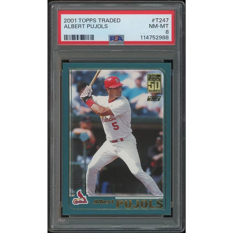 Albert Pujols 2001 Topps Traded Rookie Card #T247 | PSA 8 NM-MT