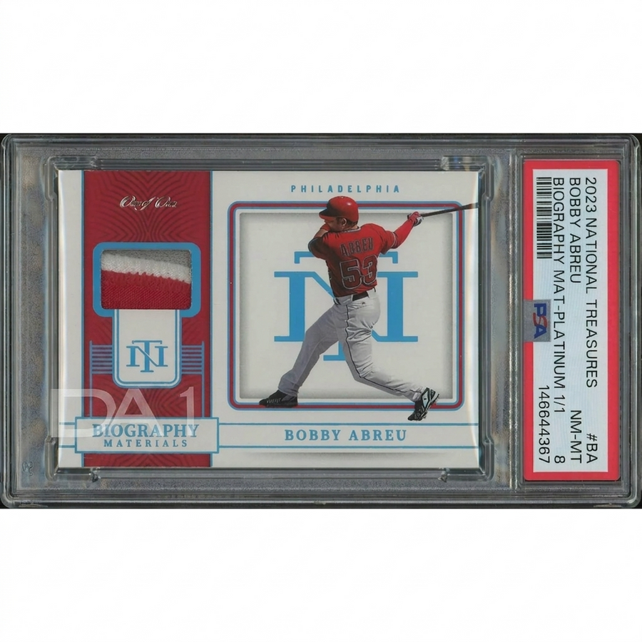 Bobby Abreu 2023 Panini National Treasures #BMBA #1 Card | PSA 8 1/1