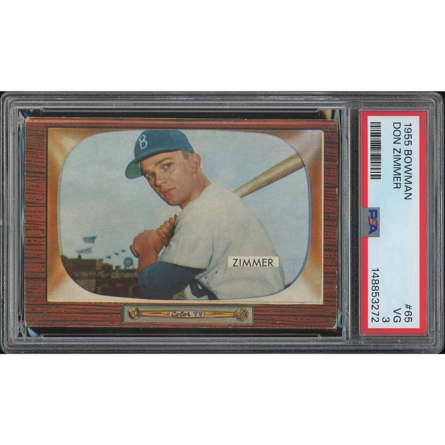 1955 Bowman Don Zimmer Rookie Card #65 | PSA 3 (VG)