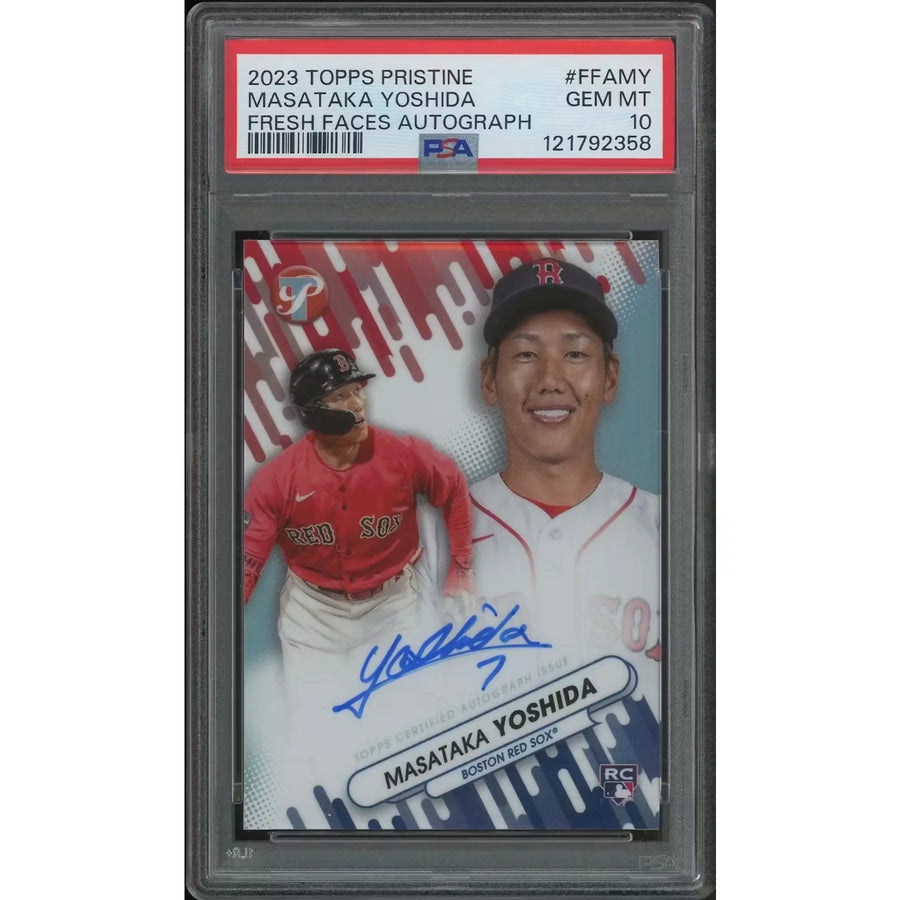 Masataka Yoshida Signed 2023 Topps Pristine Rookie Card | PSA 10 Gem Mint