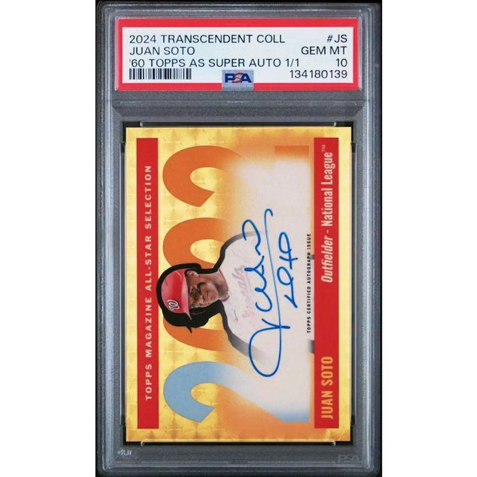 Juan Soto Signed 1960 All-Star Superfractor Card | 2024 Topps Transcendent 1/1