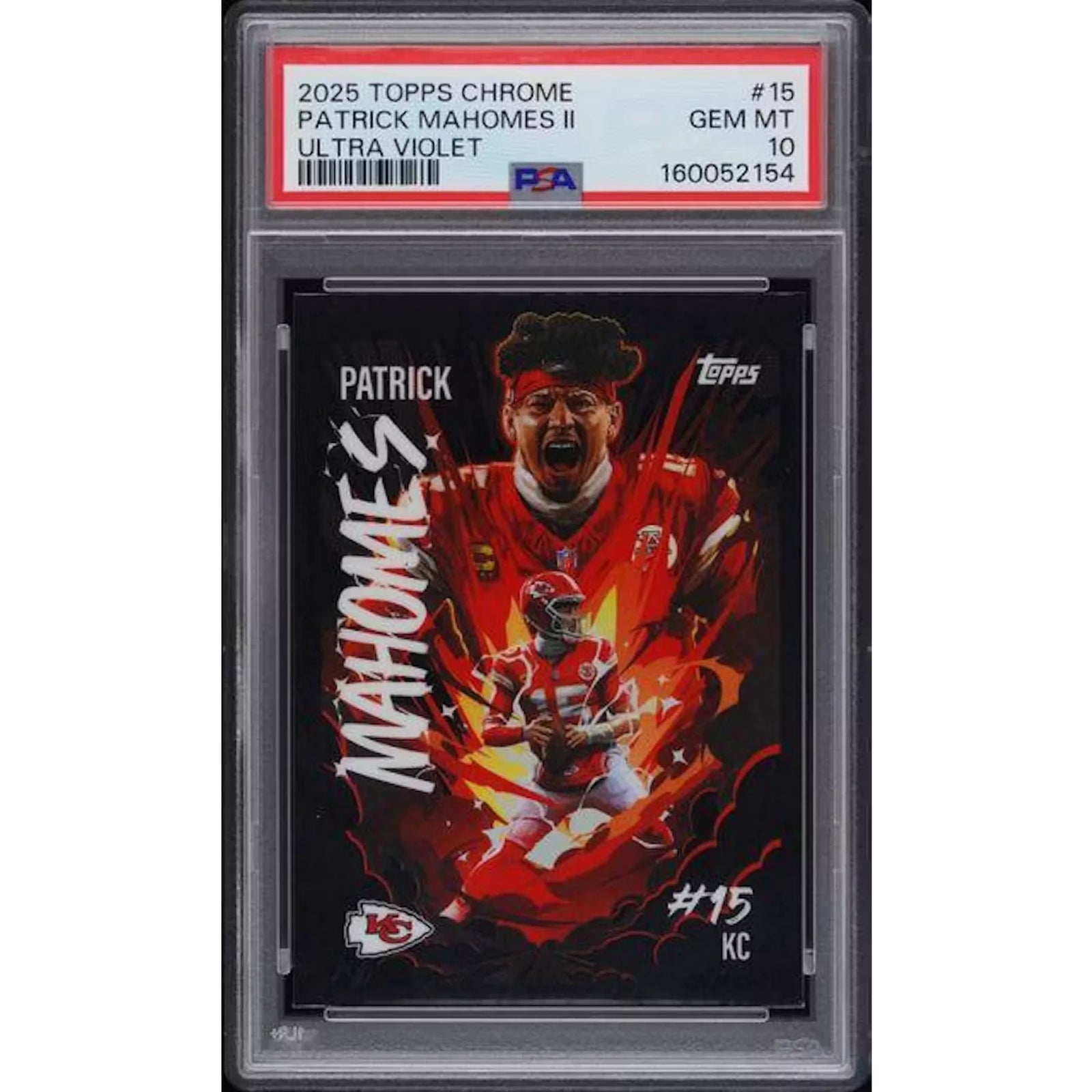 Patrick Mahomes 2025 Topps Chrome Ultra Violet #15 | PSA 10