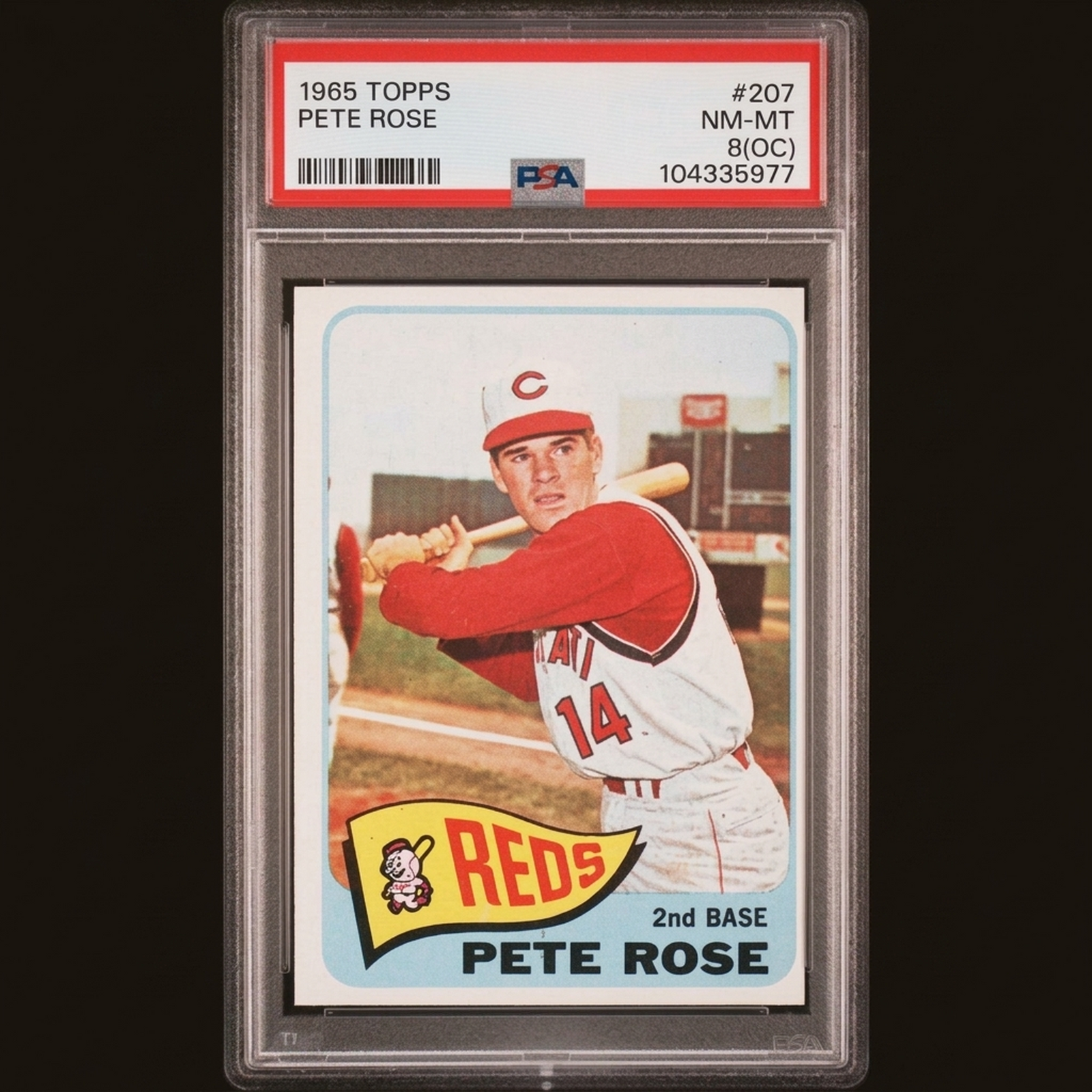 Pete Rose 1965 Topps #207 Card | PSA 8 (OC)