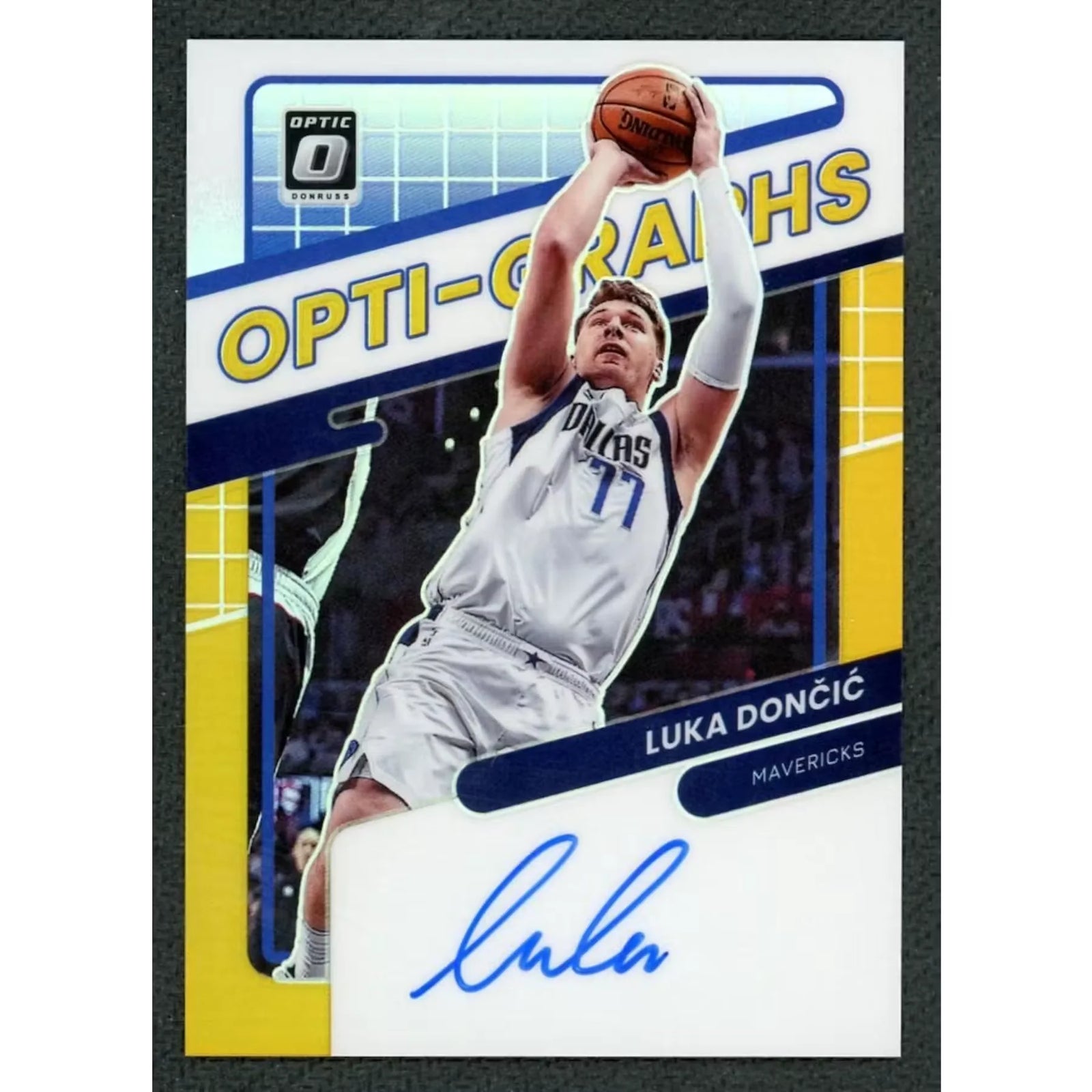 Luka Doncic 2021 Panini Donruss Optic Opti-Graphs Gold Auto | #OG-LDC
