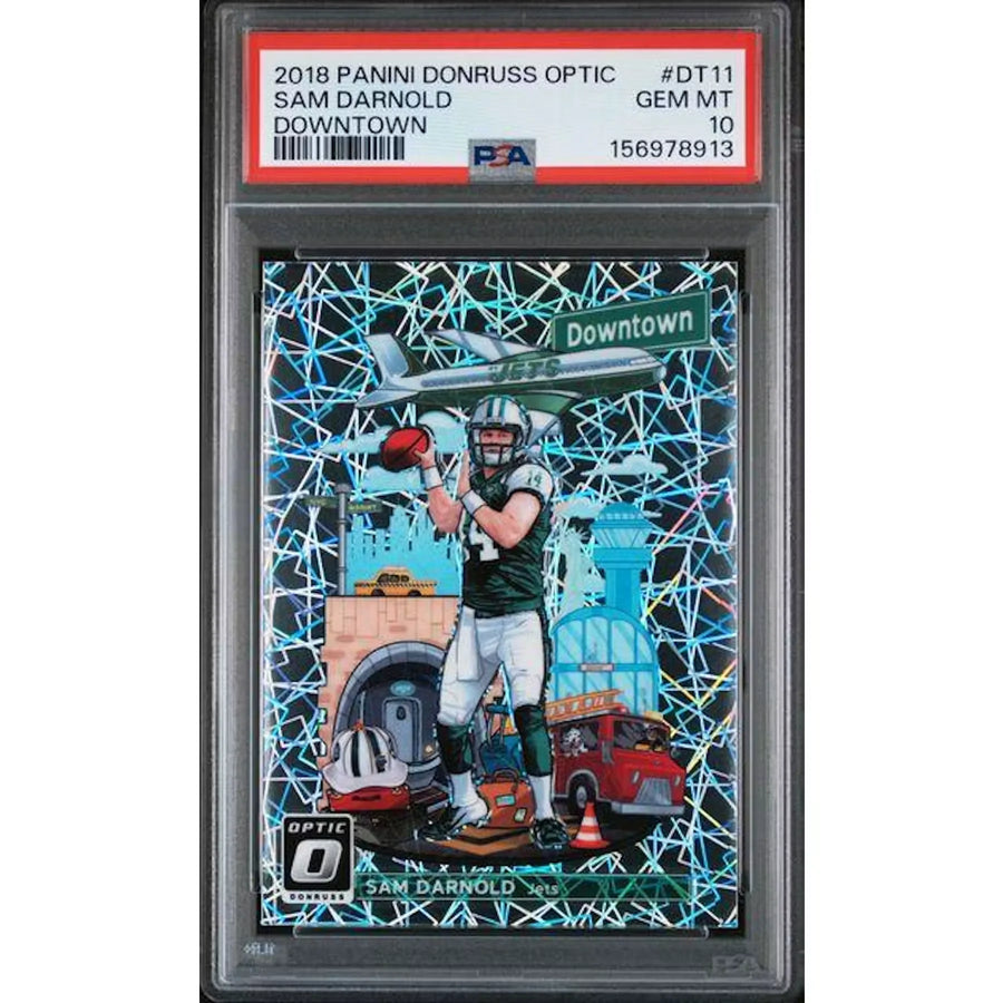 Sam Darnold 2018 Panini Donruss Optic Rookie Downtown Card | PSA 10