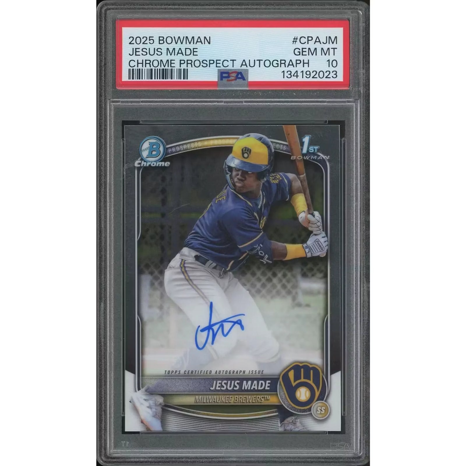 Jesus Made Signed 2025 Bowman Chrome Rookie Card | PSA 10 Gem Mint
