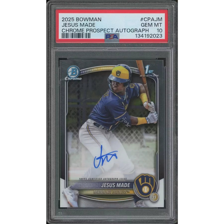Jesus Made Signed 2025 Bowman Chrome Rookie Card | PSA 10 Gem Mint