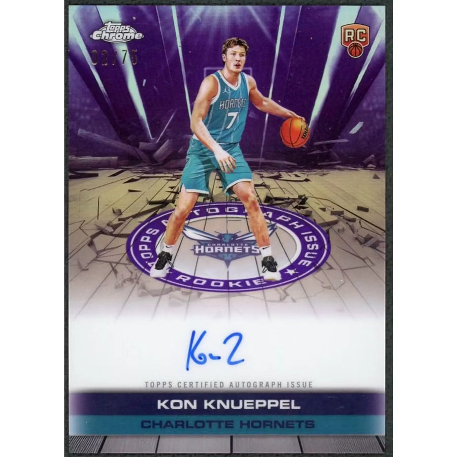 Kon Knueppel 2025-26 Topps Chrome Rookie Auto | Purple/75
