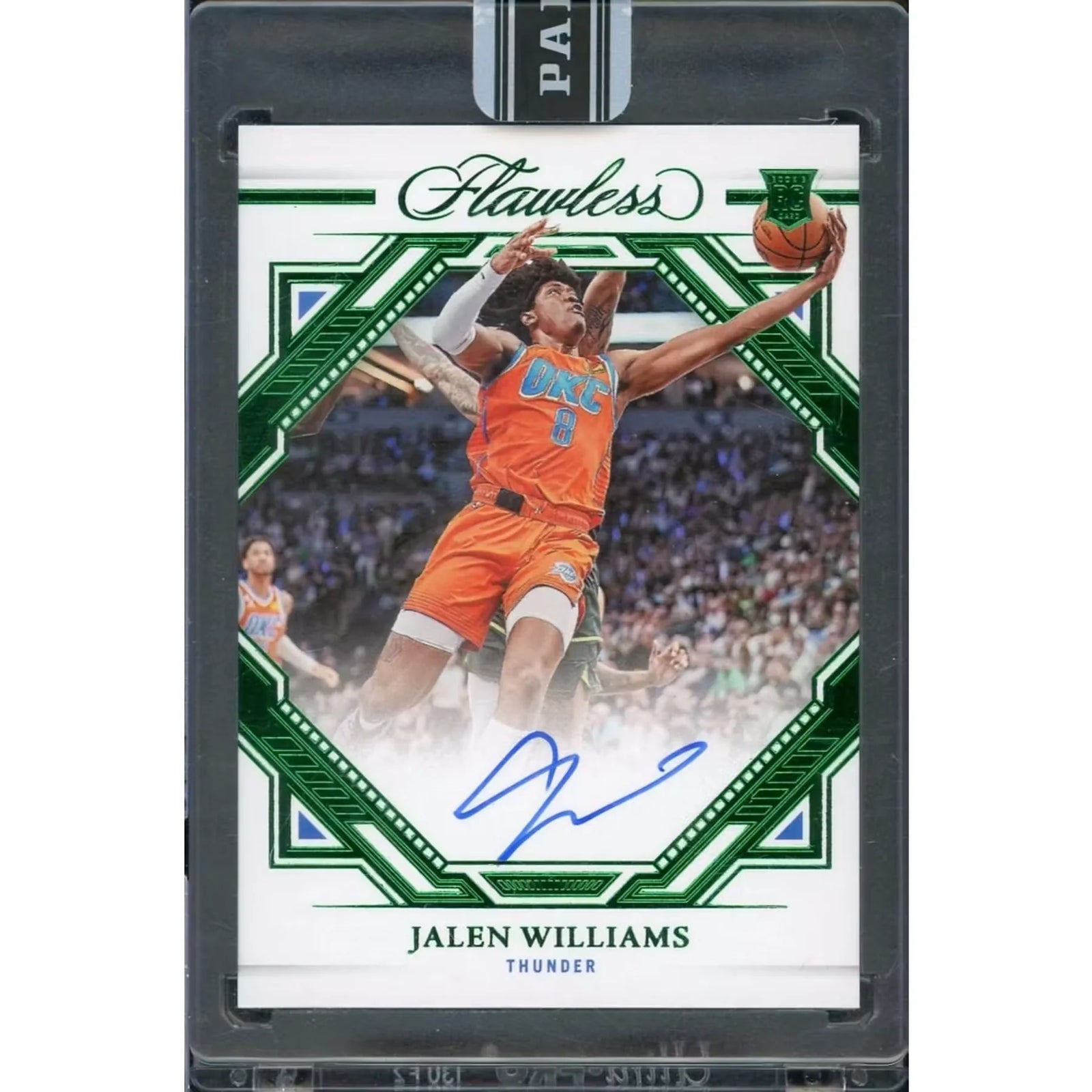 Jalen Williams Signed Rookie Card | 2022-23 Panini Flawless Green Auto 1/1 (Ships Sealed Only)