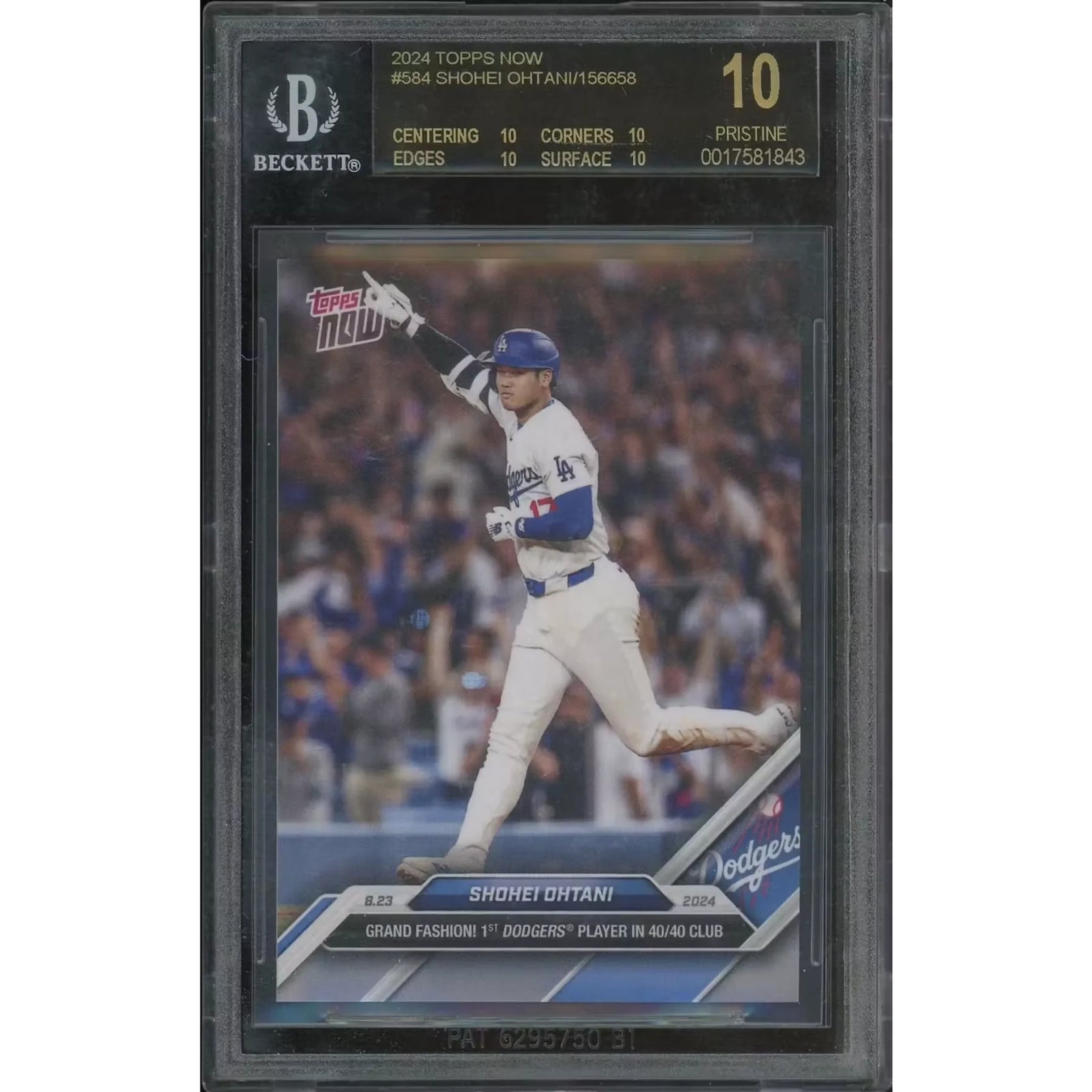 Shohei Ohtani Signed 2024 Topps Now Baseball Card #584 | BGS 10 Pristine