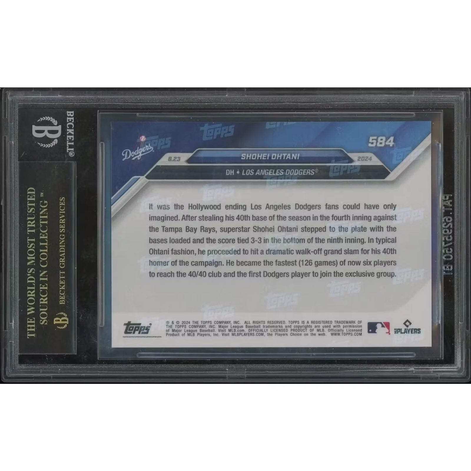 Shohei Ohtani Signed 2024 Topps Now Baseball Card #584 | BGS 10 Pristine