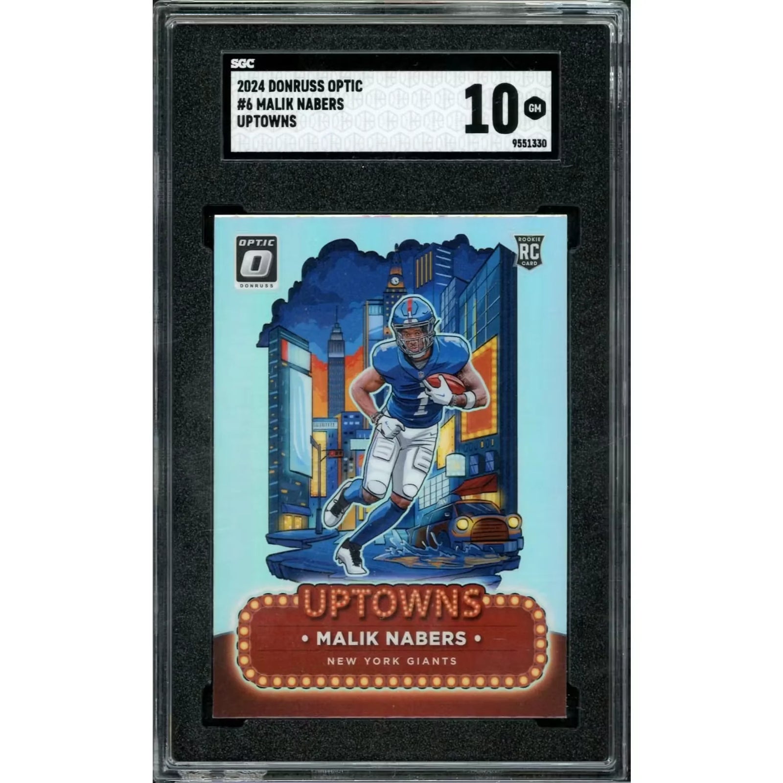 Malik Nabers 2024 Panini Donruss Optic Uptowns #6 | SGC 10