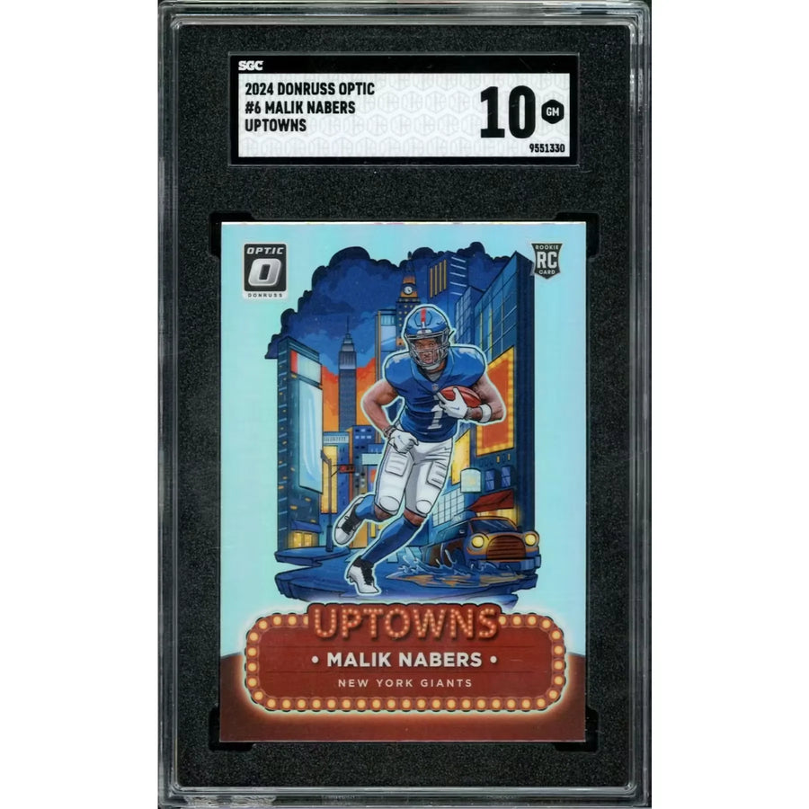 Malik Nabers 2024 Panini Donruss Optic Uptowns #6 | SGC 10