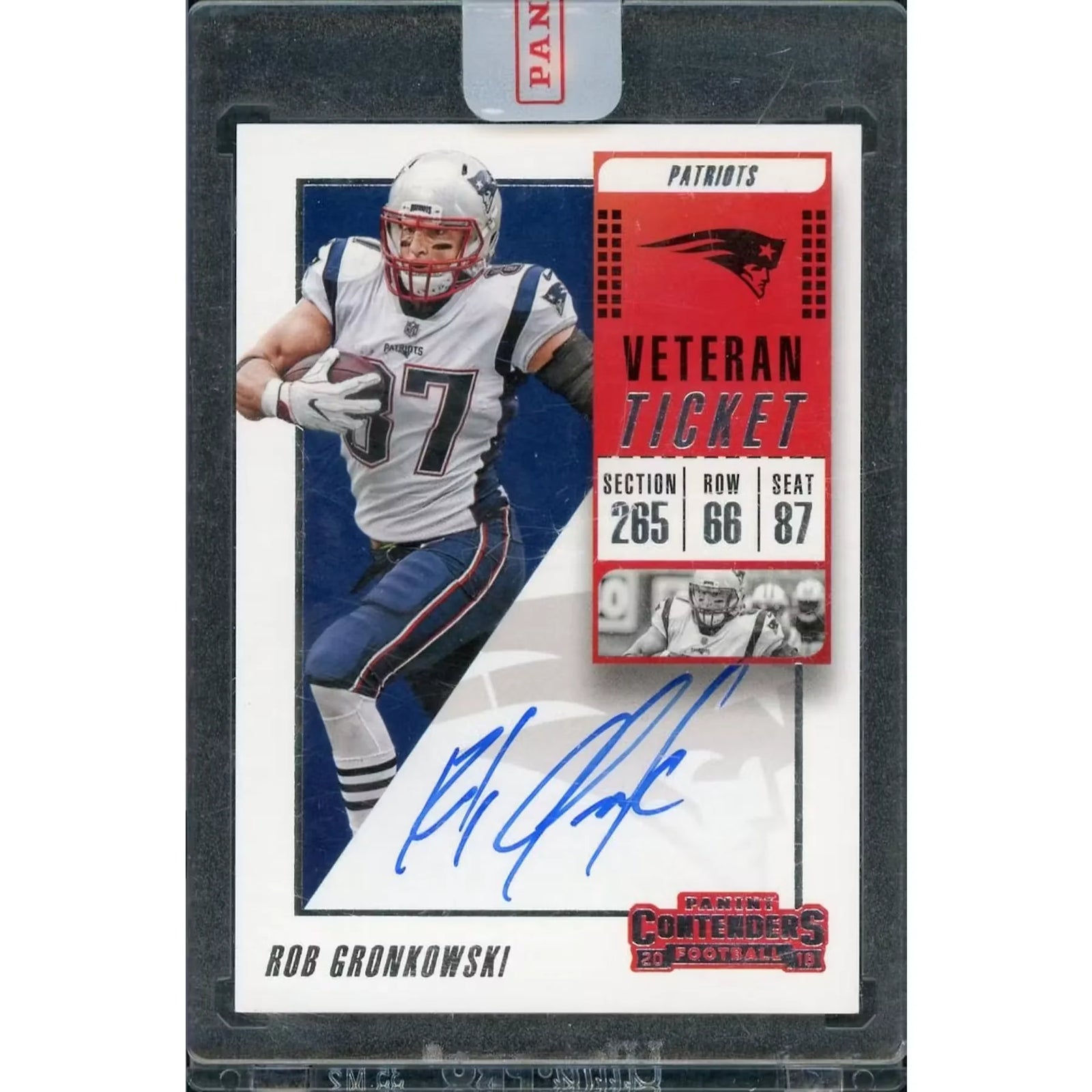 Rob Gronkowski Signed 2018 Panini Contenders Card | Veteran Ticket Auto