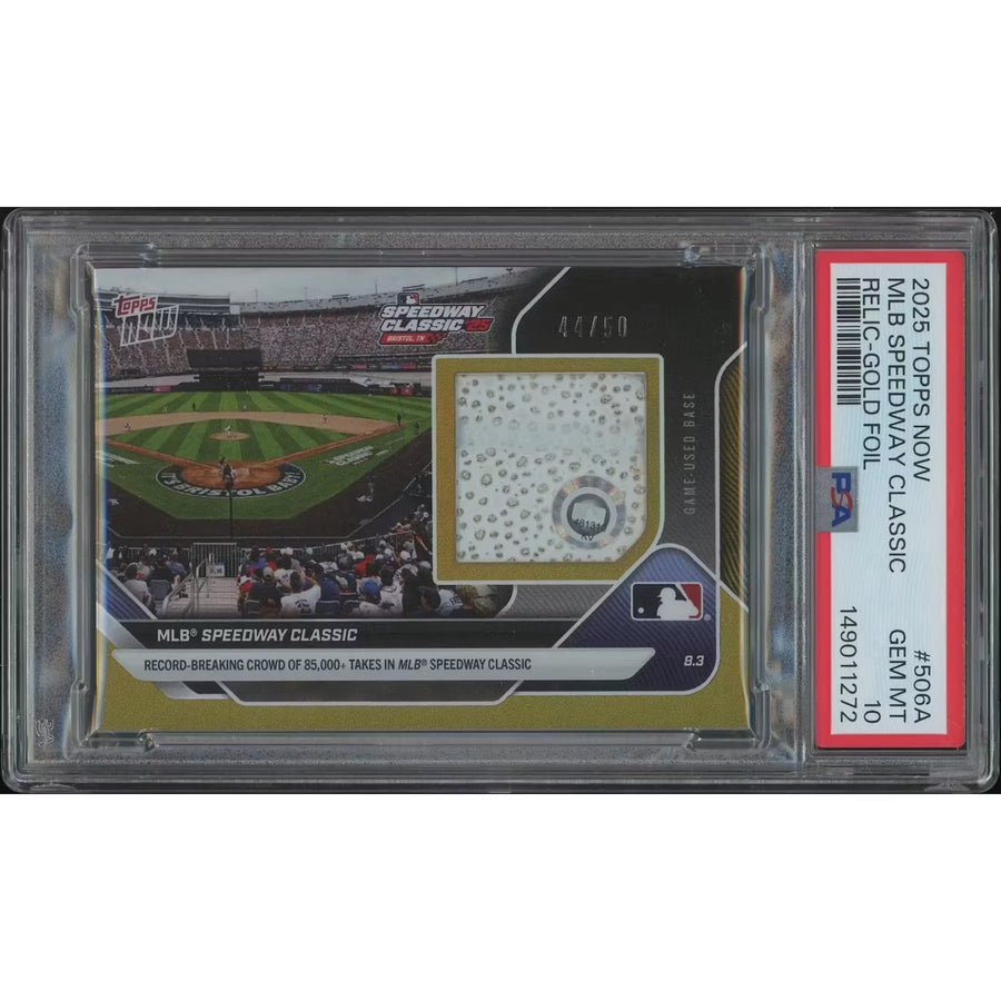 2025 Topps Now Baseball #506A MLB Speedway Classic Gold Foil | PSA 10 Gem Mint