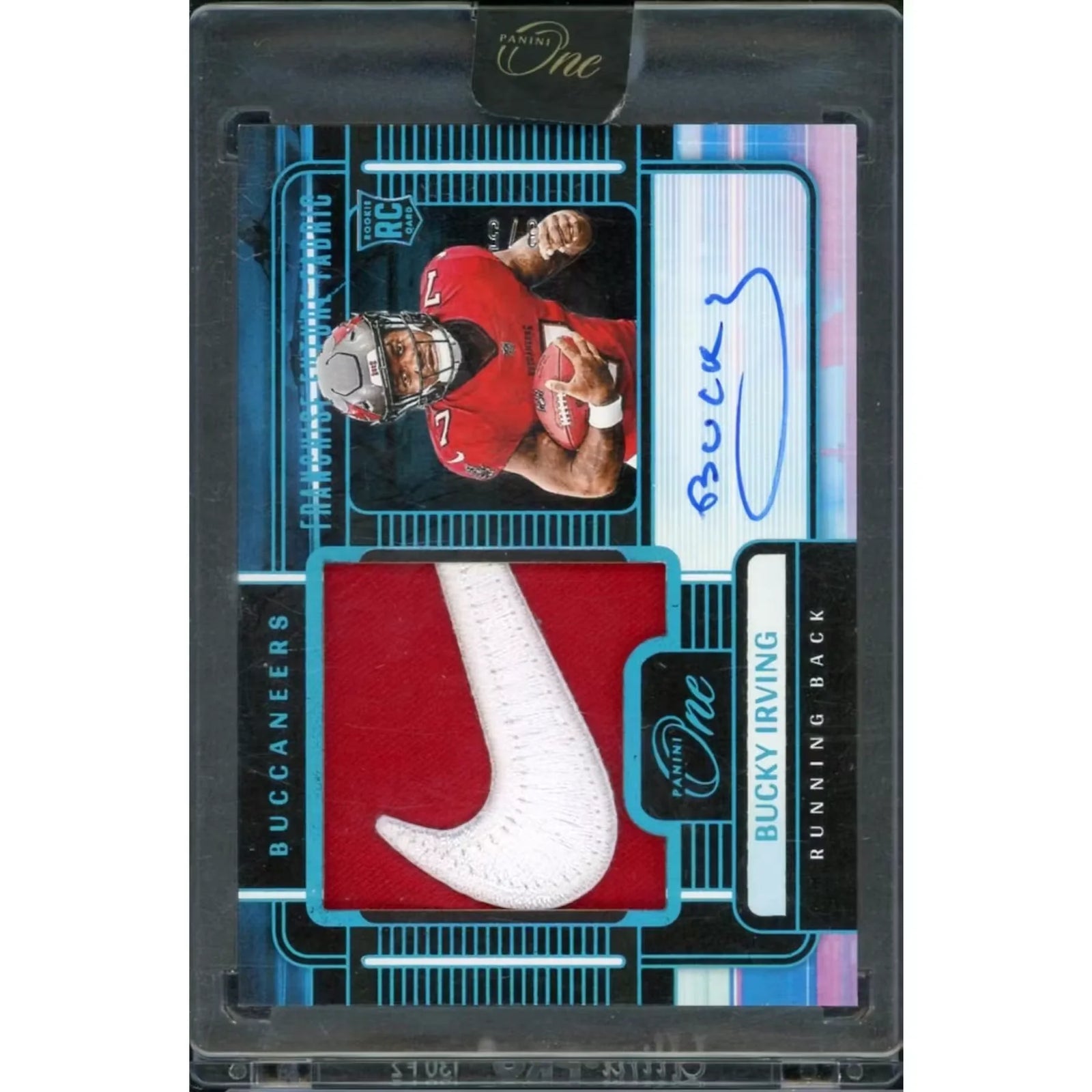 Bucky Irving 2024 Panini One Rookie Swoosh Patch Auto | Limited/5