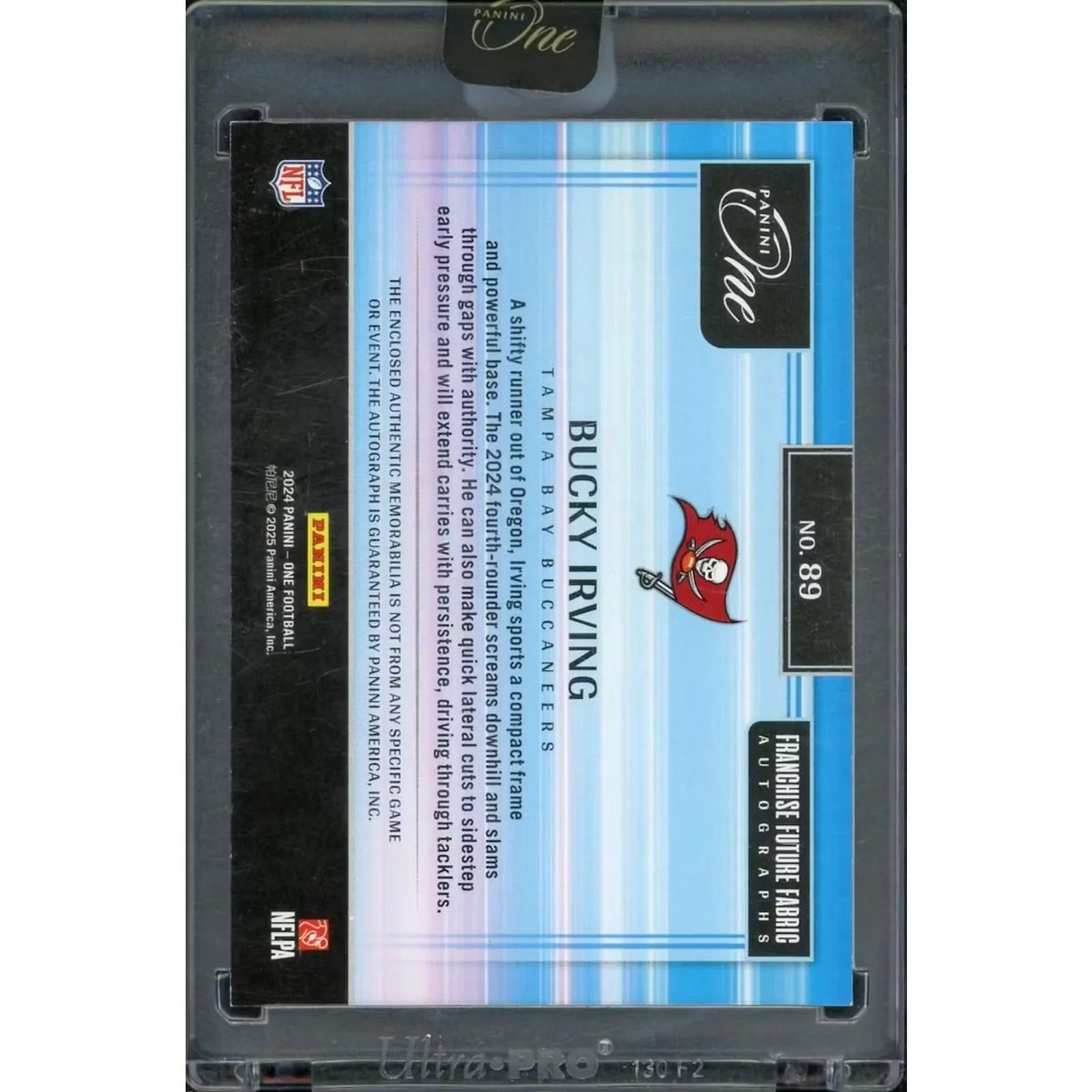 Bucky Irving 2024 Panini One Rookie Swoosh Patch Auto | Limited/5