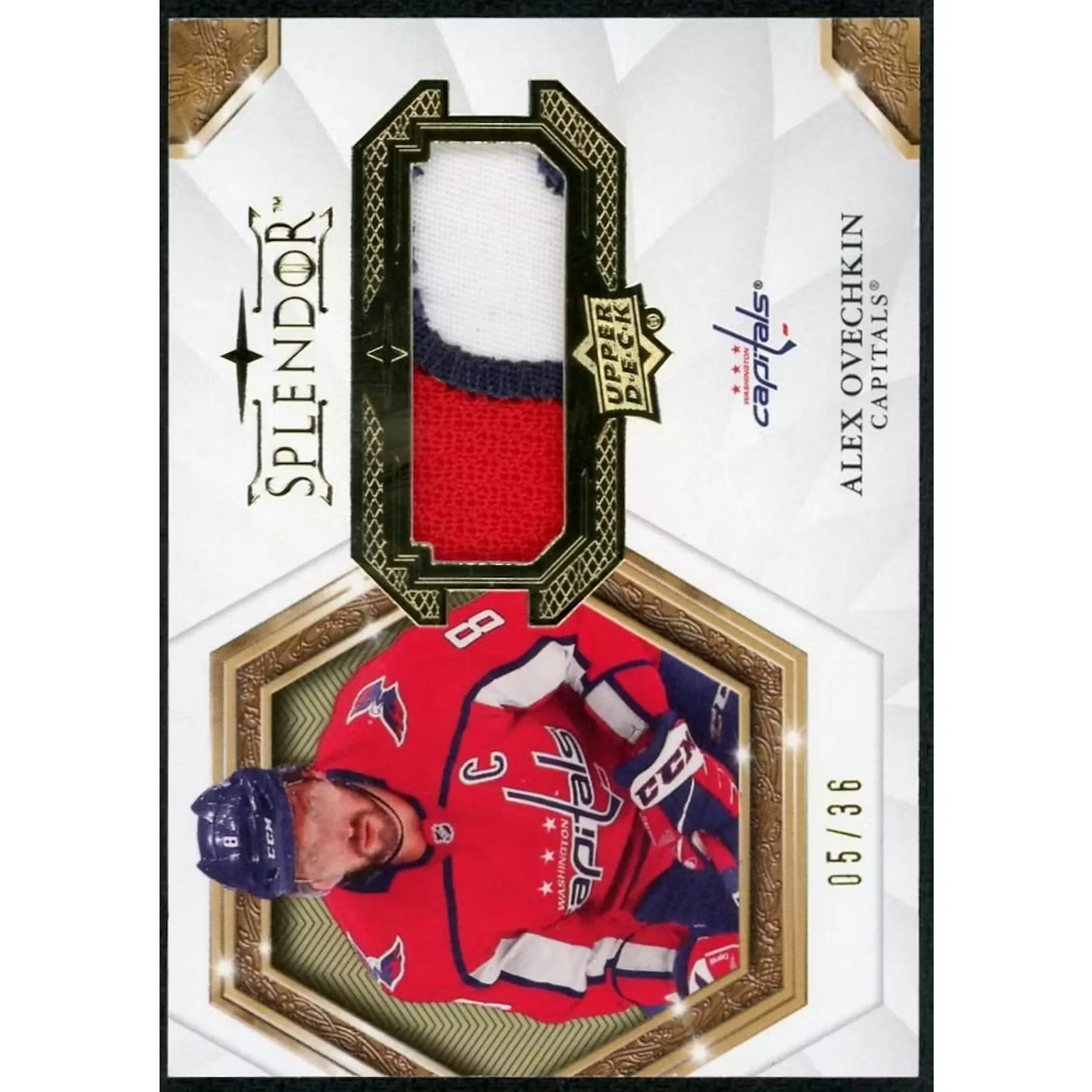 Alex Ovechkin 2019-20 UD The Cup Splendor Patch Card |/36