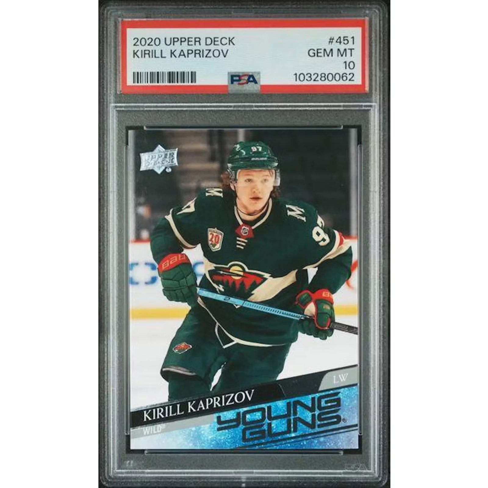 Kiril Kaprizov 2020 Upper Deck Young Guns #451 | PSA 10