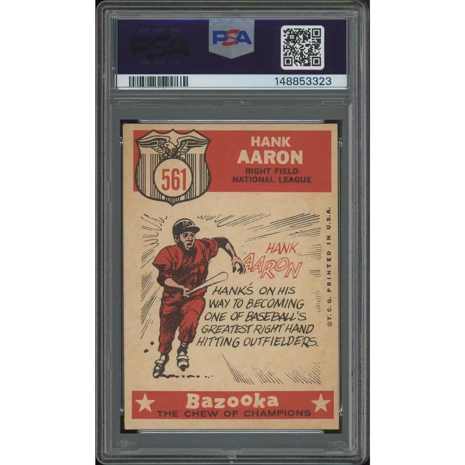 1959 Topps Baseball Hank Aaron #561 All Star | PSA 4 VG-EX