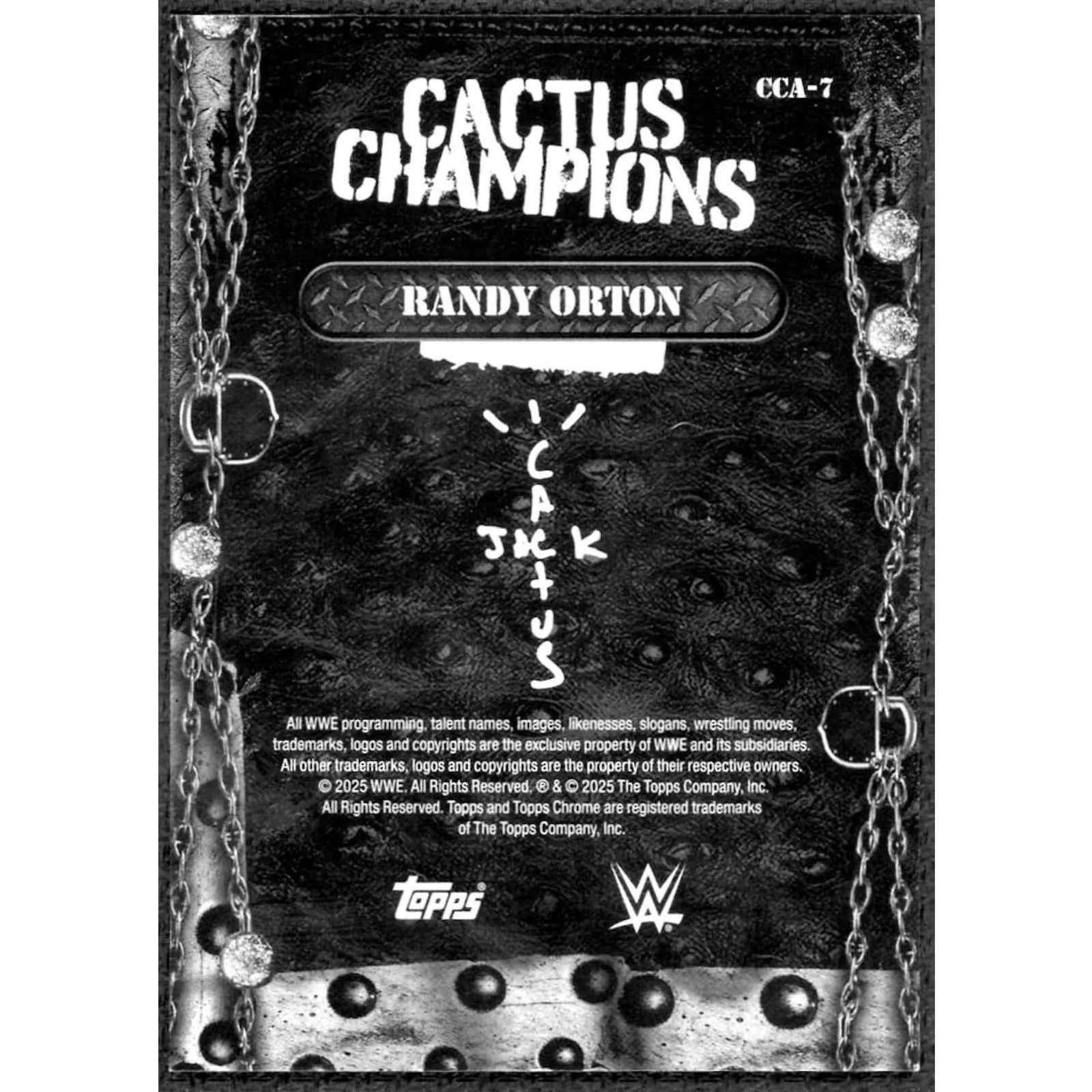 Randy Orton Cactus Jack Card | 2025 Topps Chrome Wrestlemania