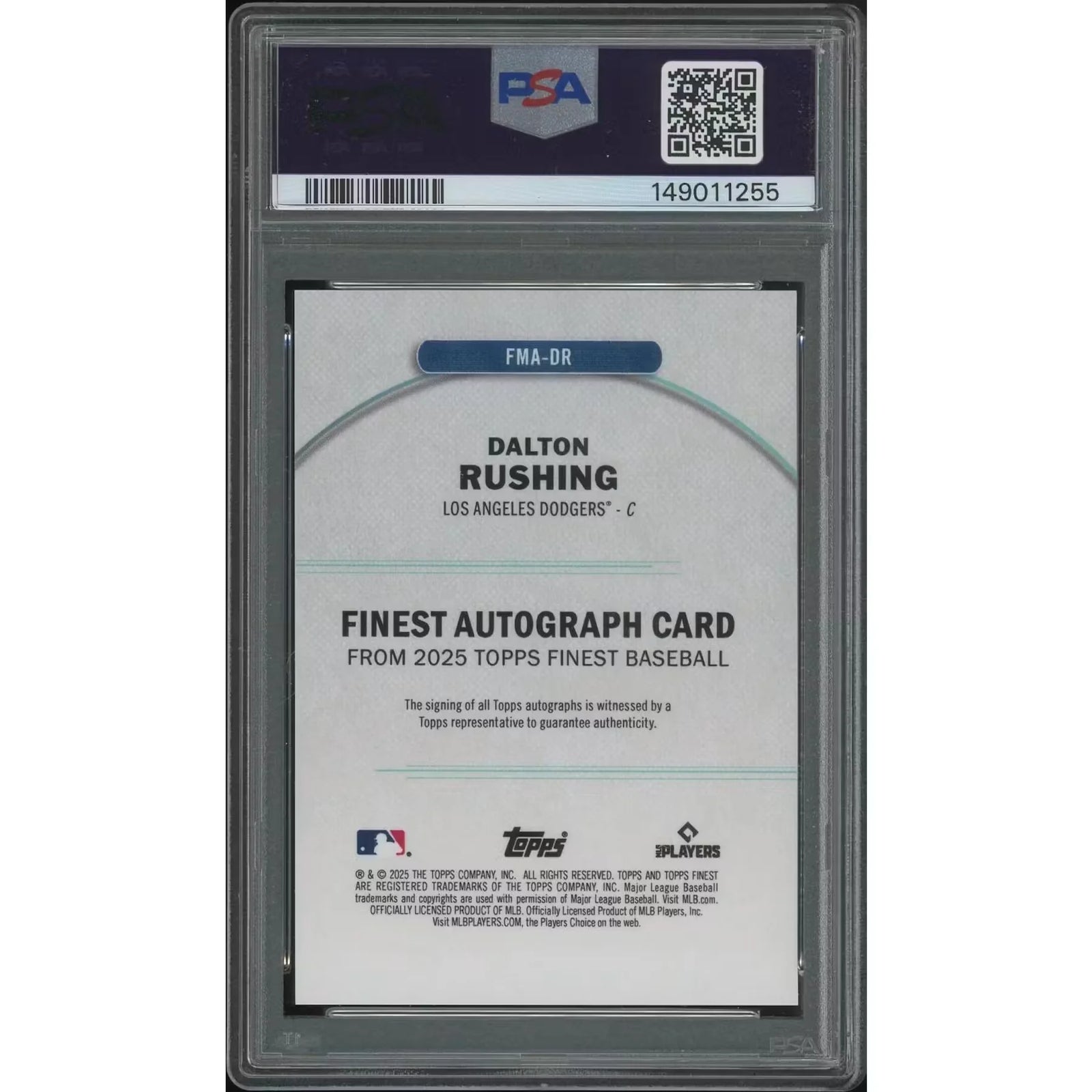 Dalton Rushing Signed Rookie Card | 2025 Topps Finest Mystery Redemption #31/99 PSA 9
