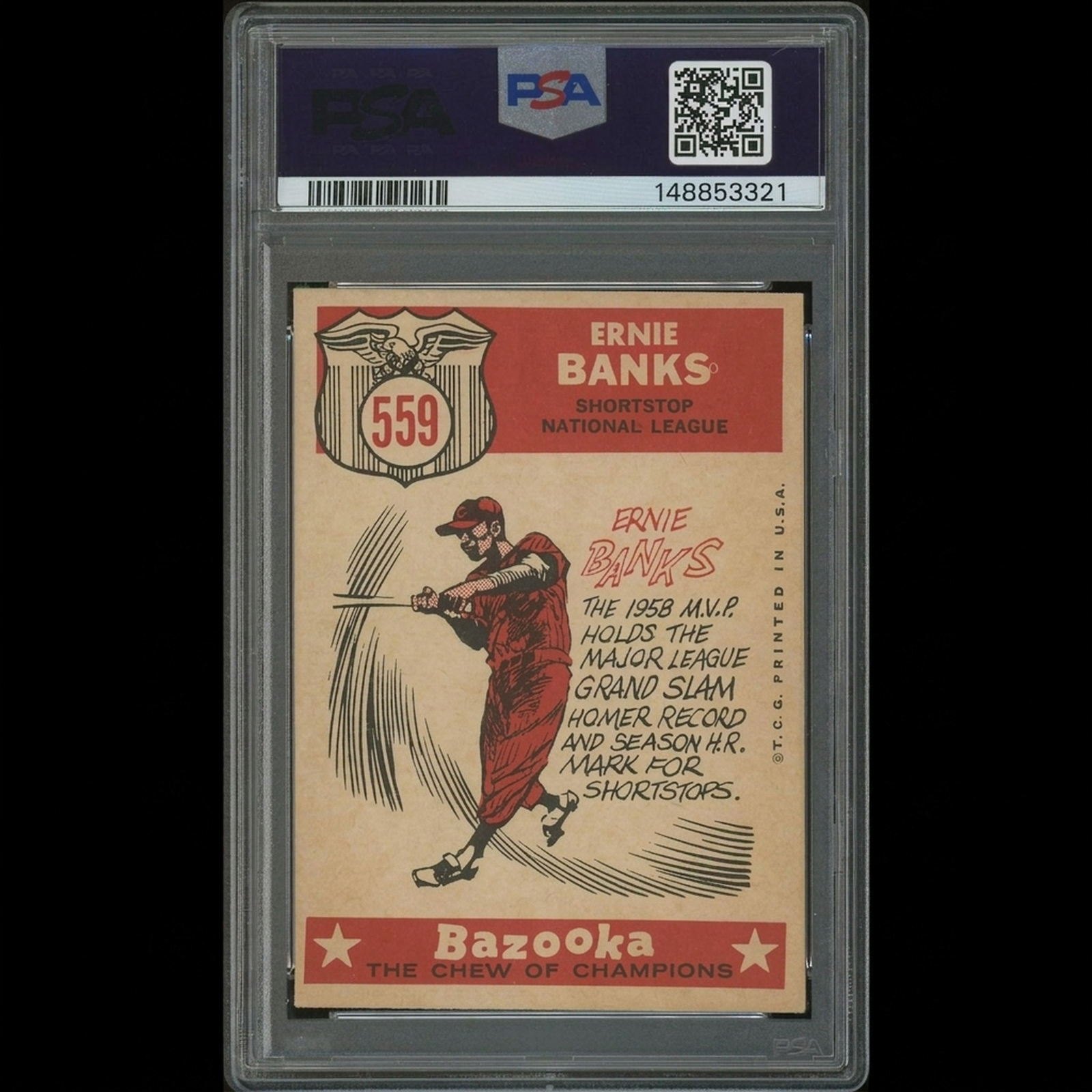 Ernie Banks 1959 Topps Baseball #559 All Star | PSA 4 VG-EX