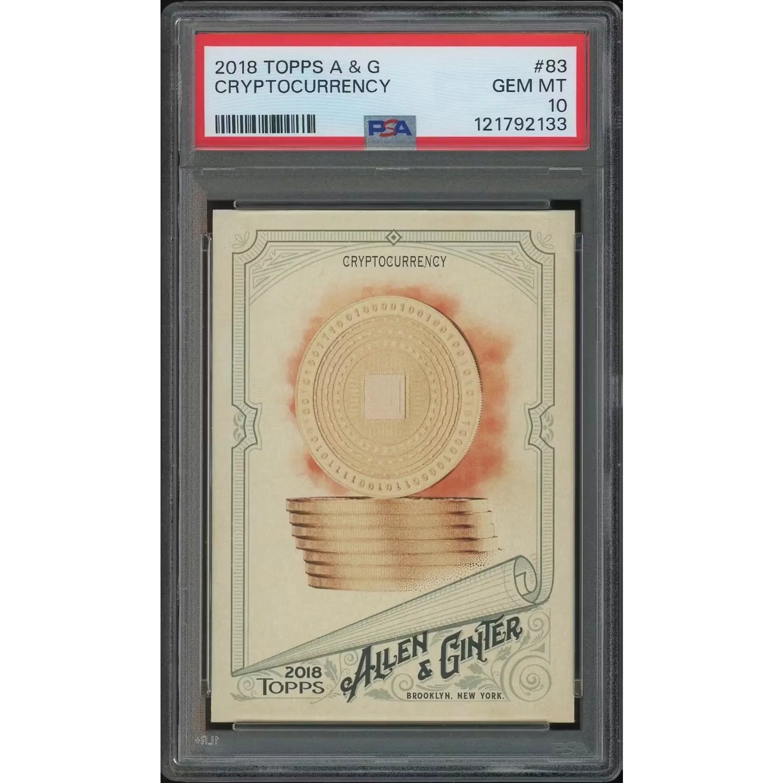 2018 Topps Allen & Ginter Baseball #83 Cryptocurrency PSA 10 (GEM MT) - D2