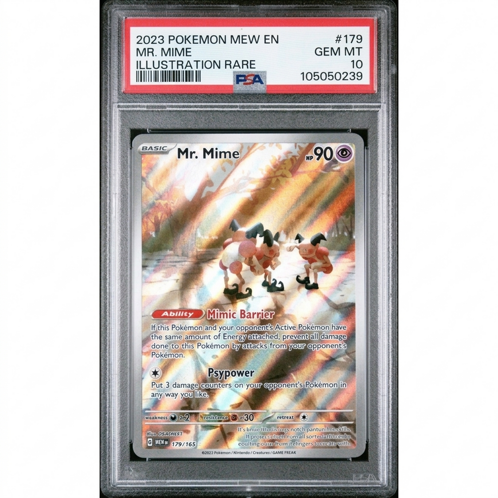 Mr. Mime Illustration Rare #179 | 2023 Pokemon 151 PSA 10