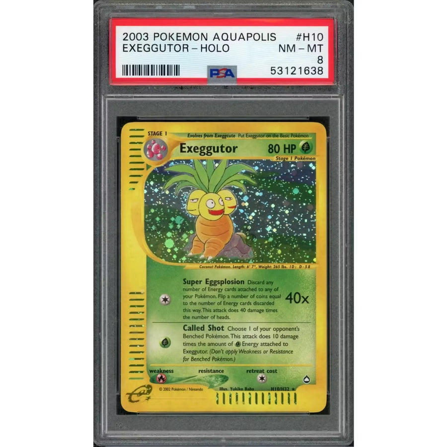 2003 Pokemon Aquapolis Exeggutor Holo #H10 | PSA 8