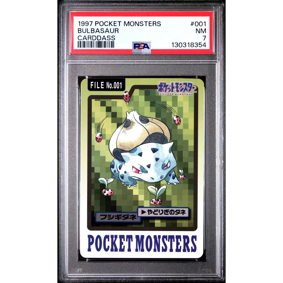Pokemon 1997 Bandai CardDass Bulbasaur 001 | PSA 7
