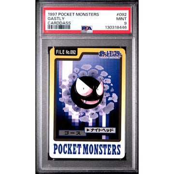 Pokemon 1997 Gastly 092 CardDass Single | PSA 9 Graded