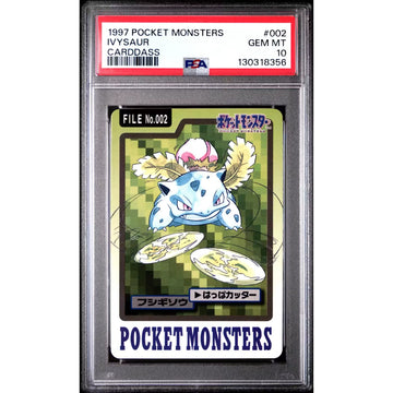 Pokemon 1997 Bandai CardDass Ivysaur 002 | PSA 10 Gem Mint