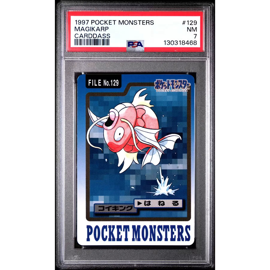 Pokemon 1997 Bandai CardDass Magikarp 129 | PSA 7