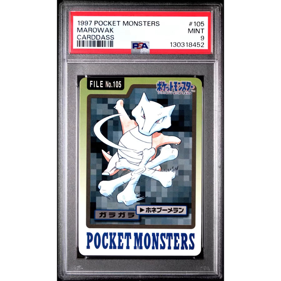 Pokemon 1997 Bandai CardDass Marowak 105 | PSA 9