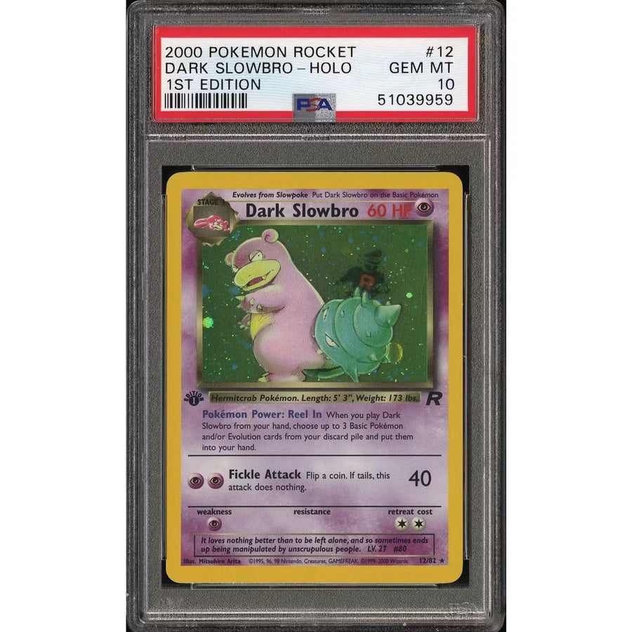 2000 Pokemon Rocket Dark Slowbro Holo 1st Edition #12 | PSA 10