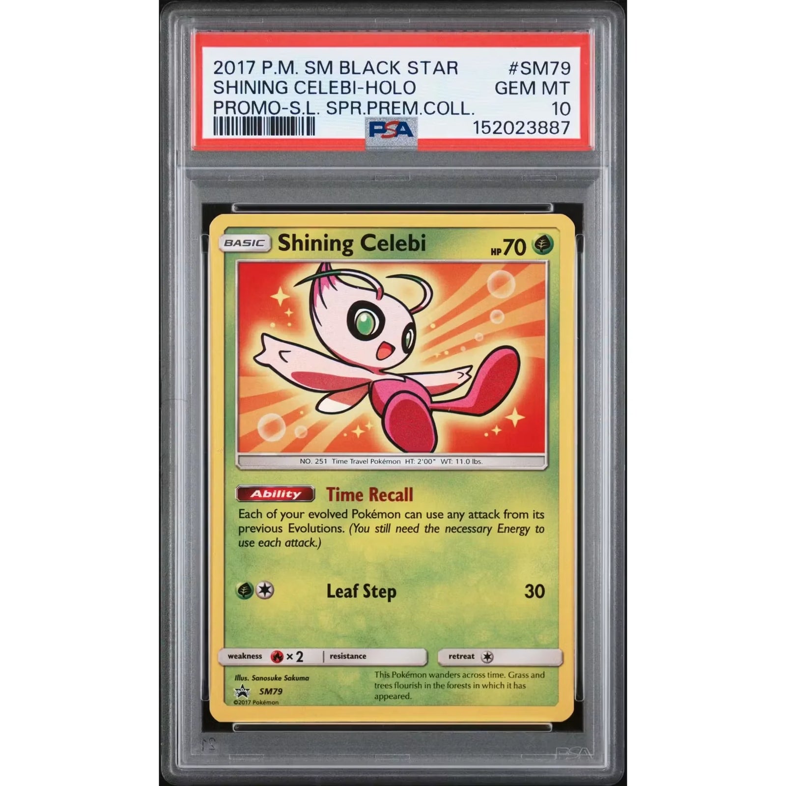 2017 Pokemon Shining Celebi Holo Promo #SM79 | PSA 10 Gem Mint