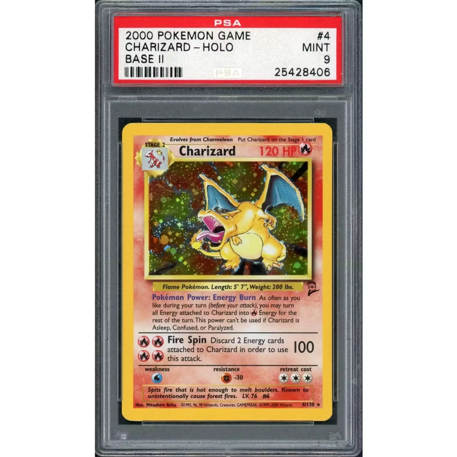 2000 Pokemon Base Set 2 Charizard Holo #4 | PSA 9