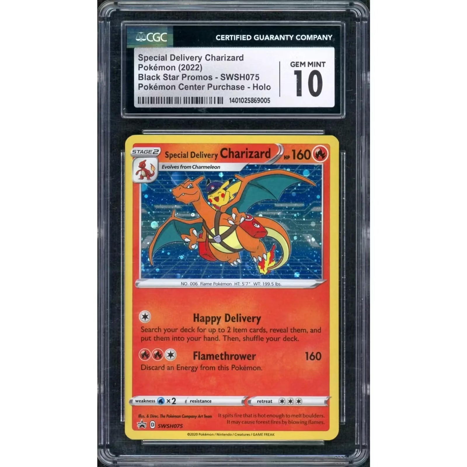 2022 Pokemon Special Delivery Charizard Holo Promo | CGC 10