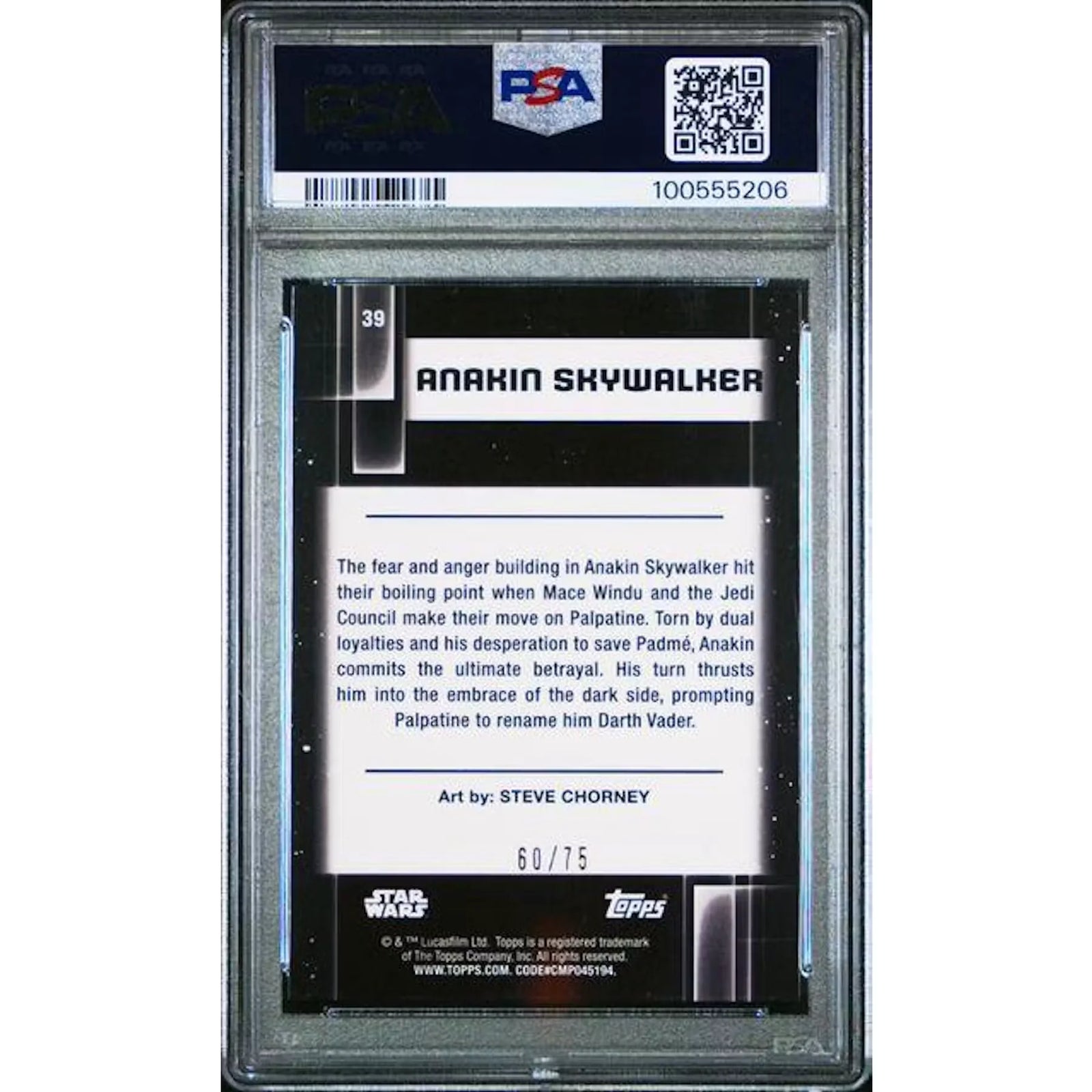 2021 Topps Star Wars Galaxy Anakin Skywalker Prism Refractor | PSA 10