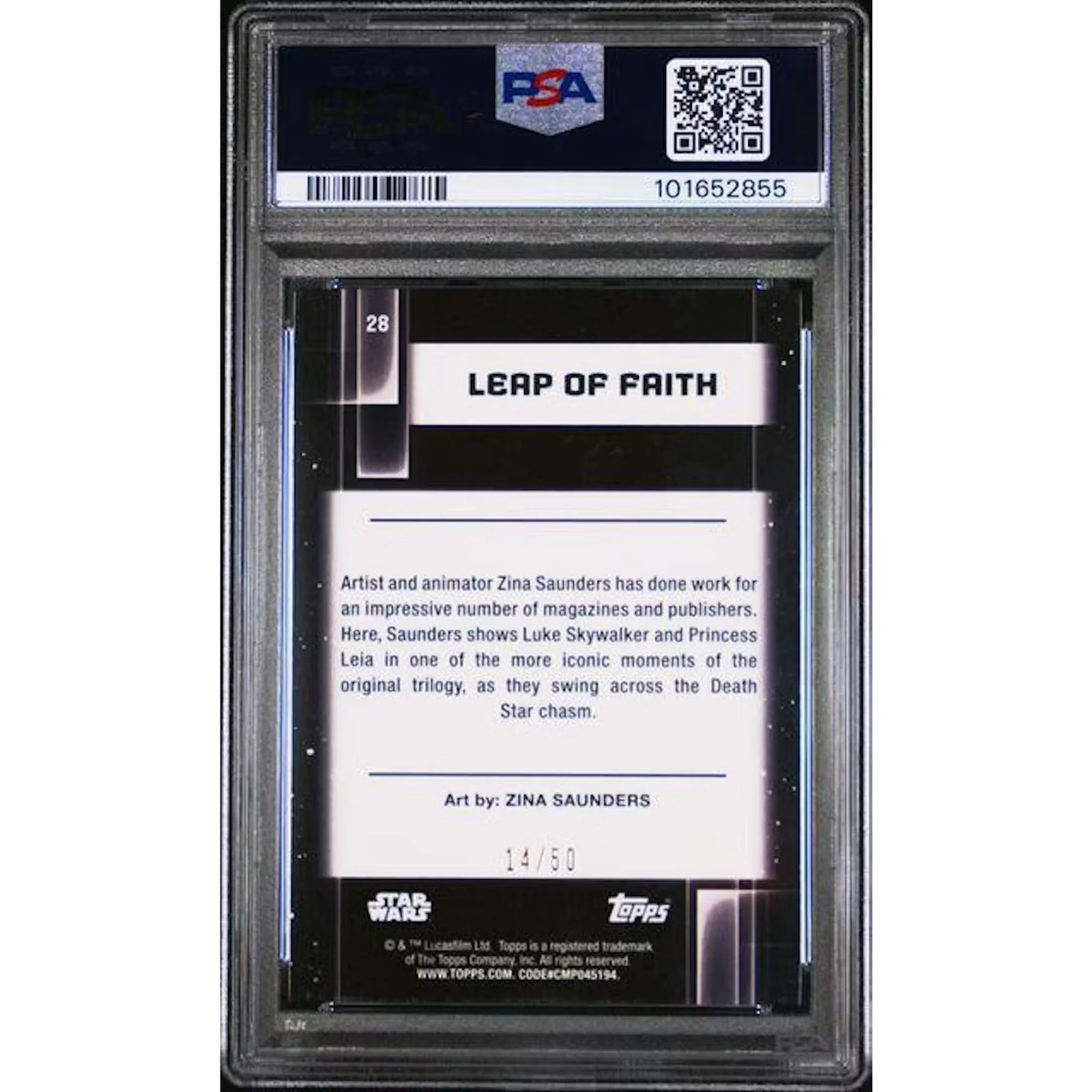 2021 Topps Star Wars Galaxy Leap of Faith Mojo Refractor | PSA 10