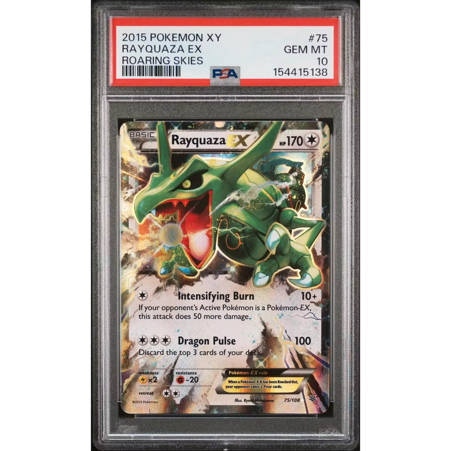 2015 Pokemon Roaring Skies Rayquaza EX #75 | PSA 10
