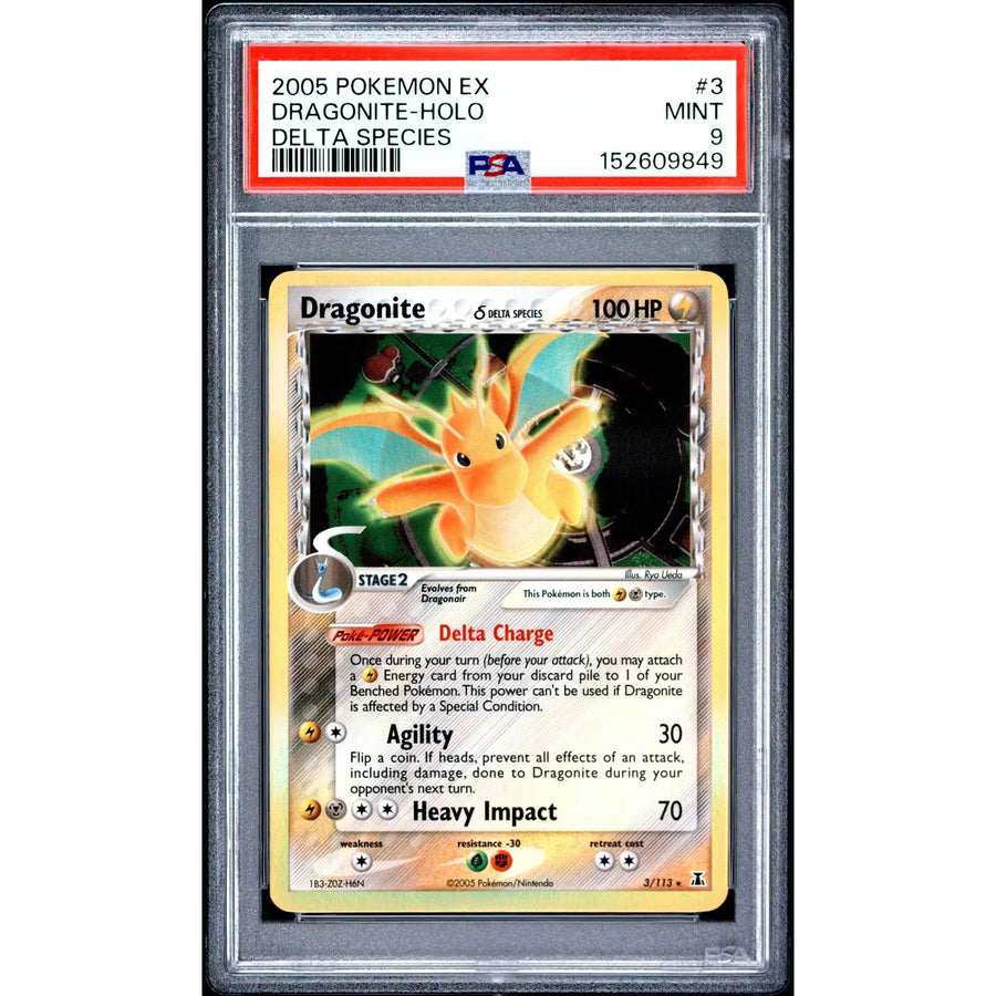 2005 Pokemon EX Delta Species Dragonite Holo #3 | PSA 9