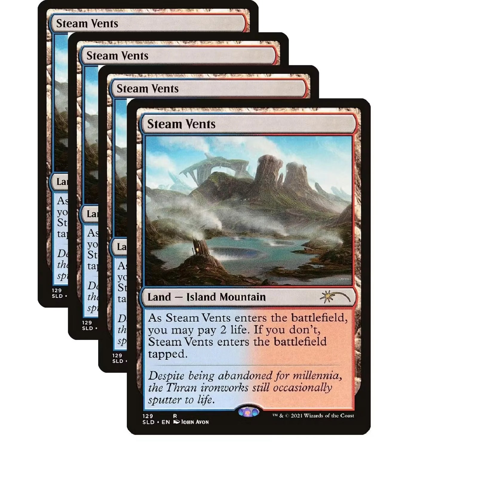 Magic the Gathering Steam Vents Secret Lair | Playset x4 Near Mint