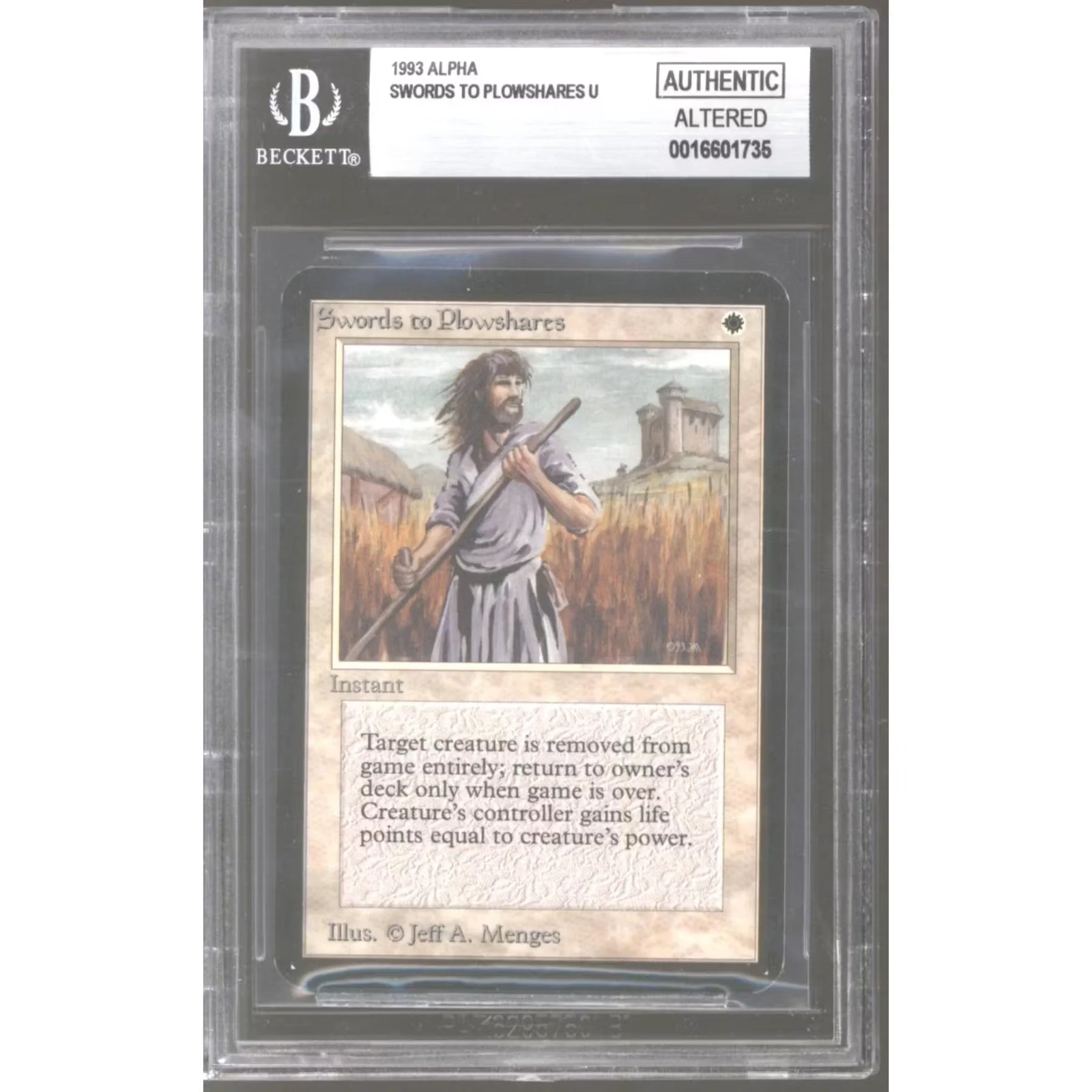Magic the Gathering Alpha Swords to Plowshares | BGS AA Graded