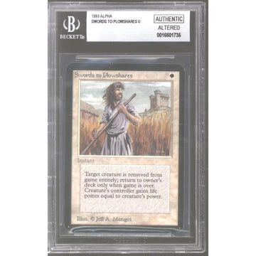 Magic the Gathering Alpha Swords to Plowshares | BGS AA Graded