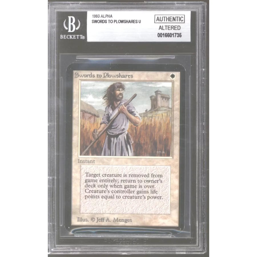 Magic the Gathering Alpha Swords to Plowshares | BGS AA Graded
