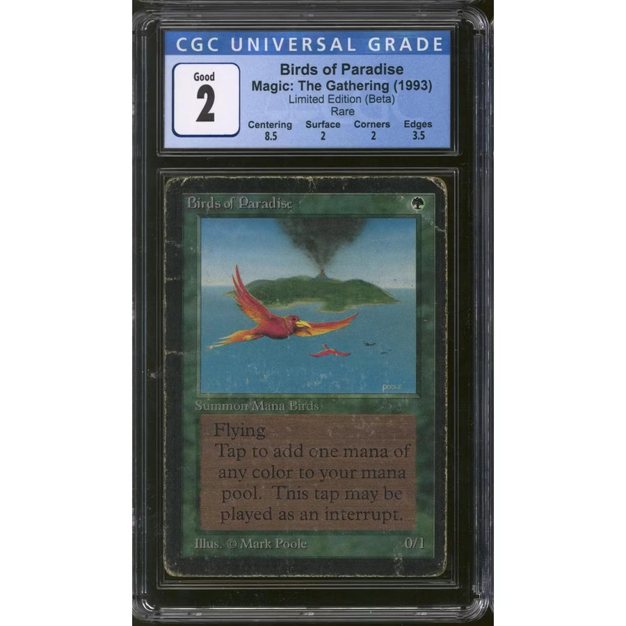 Magic the Gathering Beta Birds of Paradise | CGC 2, 1994 World Championship Pedigree